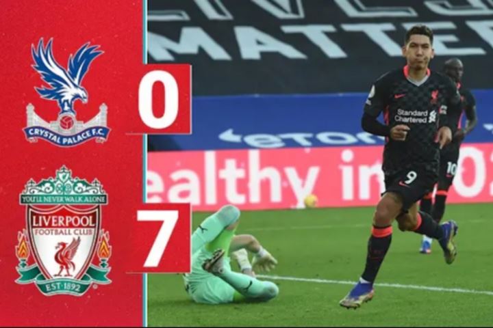 酣畅淋漓！20年英超，菲米萨拉赫双响，利物浦7-0狂胜水晶宫