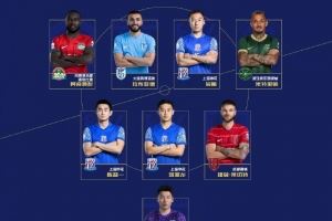中超7月最佳阵容：卡扎伊什维利、米特里策、莱切特在列，申花4人